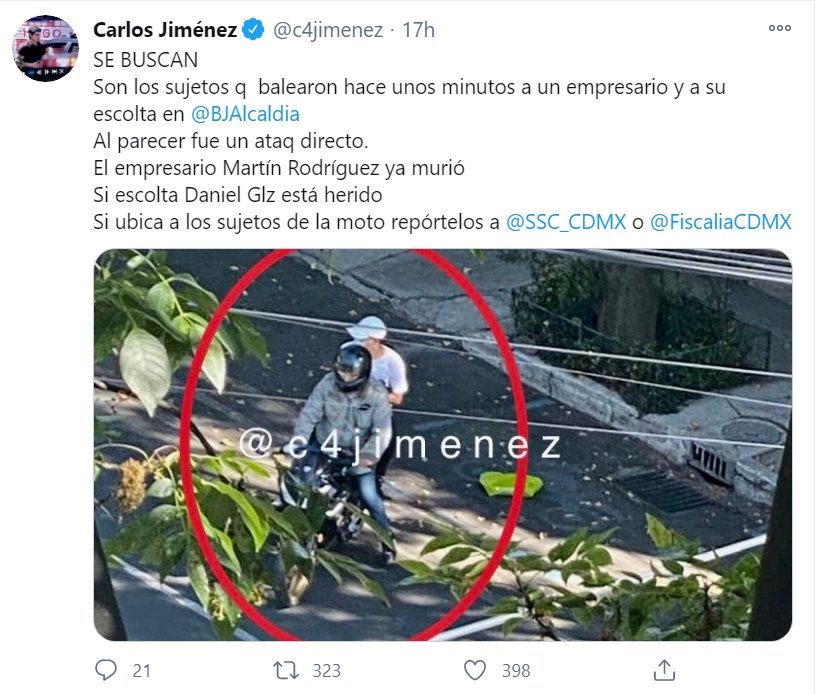 Sicarios asesinan a empresario en la colonia Nápoles de CDMX