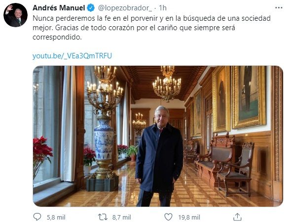 AMLO reaparece en video tras dar positivo en COVID-19 