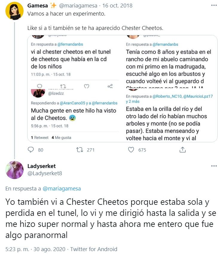Sucesos paranormales con Chester Cheetos