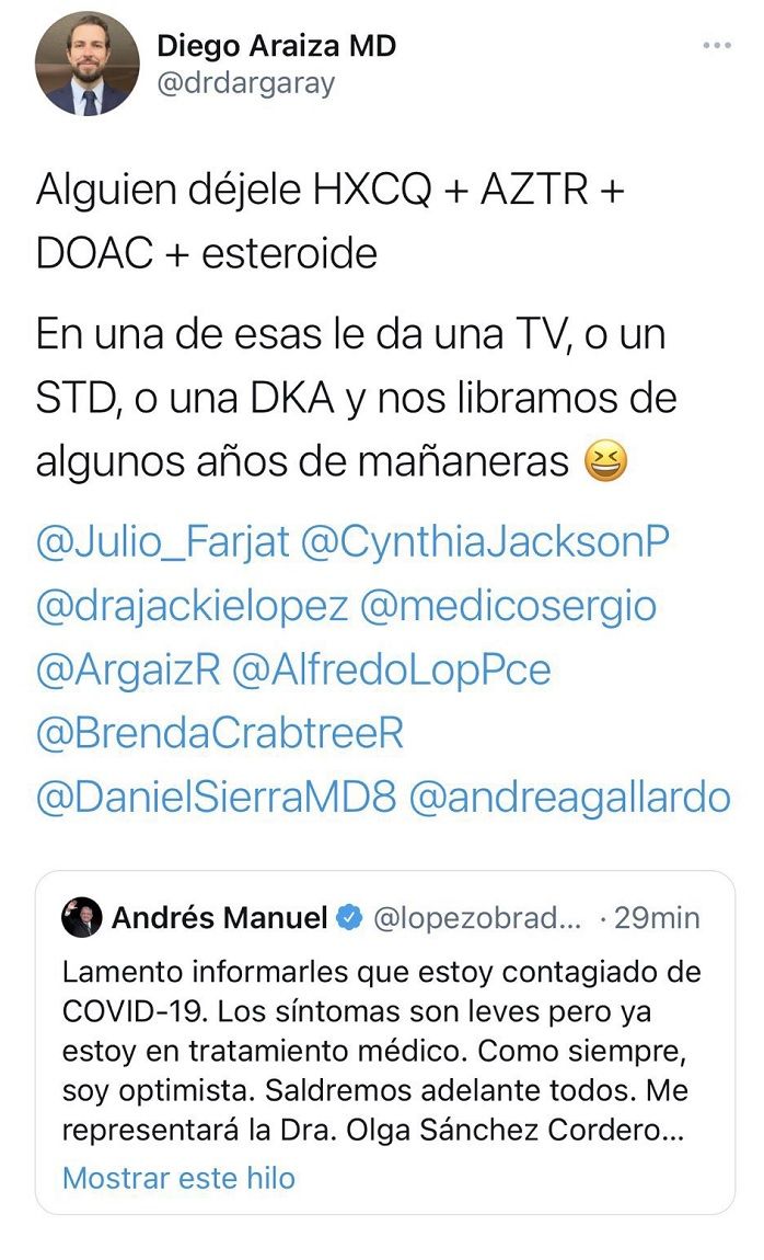 ¿Quién es el doctor que le deseó una trombosis a AMLO?