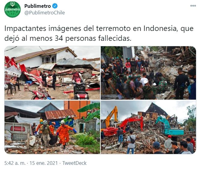 Crudas imágenes del terremoto que sacudió a Indonesia