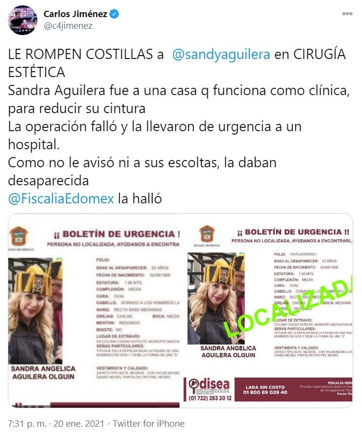 Localizan con las costillas rotas a Sandra Aguilera, reportera de la mañanera 