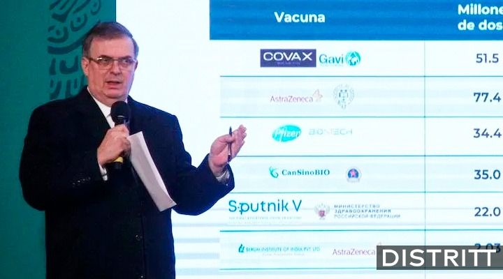 México tiene garantizadas 233 millones de vacunas contra el COVID-19 Ebrard