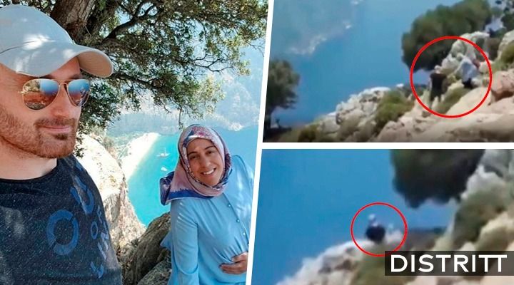 Sujeto avienta a esposa embarazada de acantilado tras tomarse una foto (VIDEO)