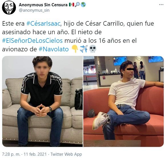 ¿Quién era el nieto de Amado Carrillo que murió en avionazo?