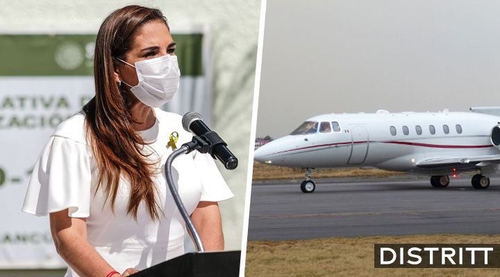 Mara Lezama viaja en vuelo privado