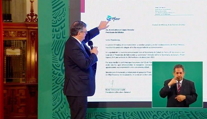 ¿Qué dice la carta de Pfizer a AMLO?