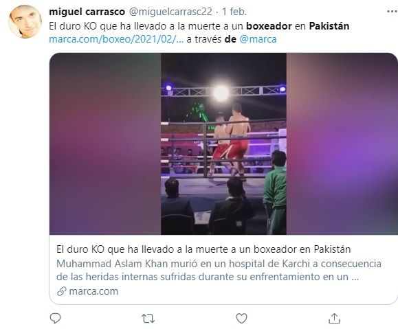 Mundo del boxeo lamenta muerte de pugilista