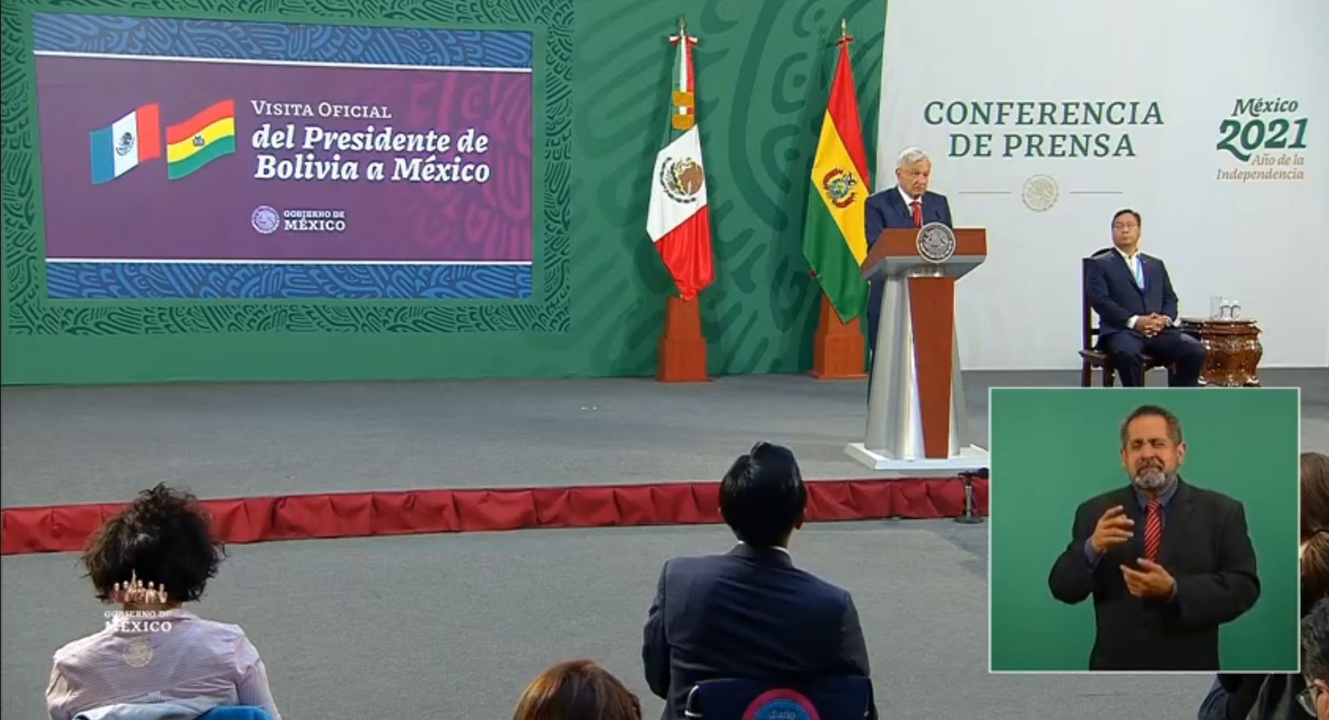 AMLO da bienvenida a presidente de Bolivia; Arce agradece solidaridad de México