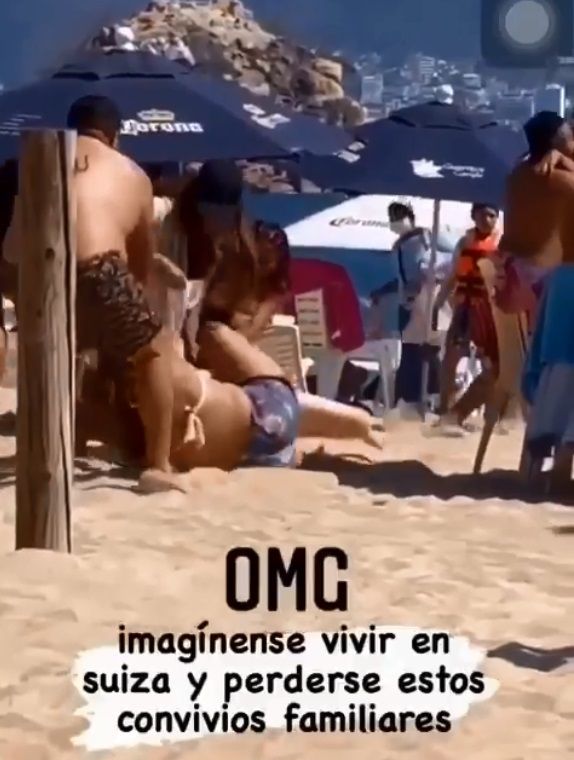 Redes reaccionan a video de pelea en playa de Acapulco