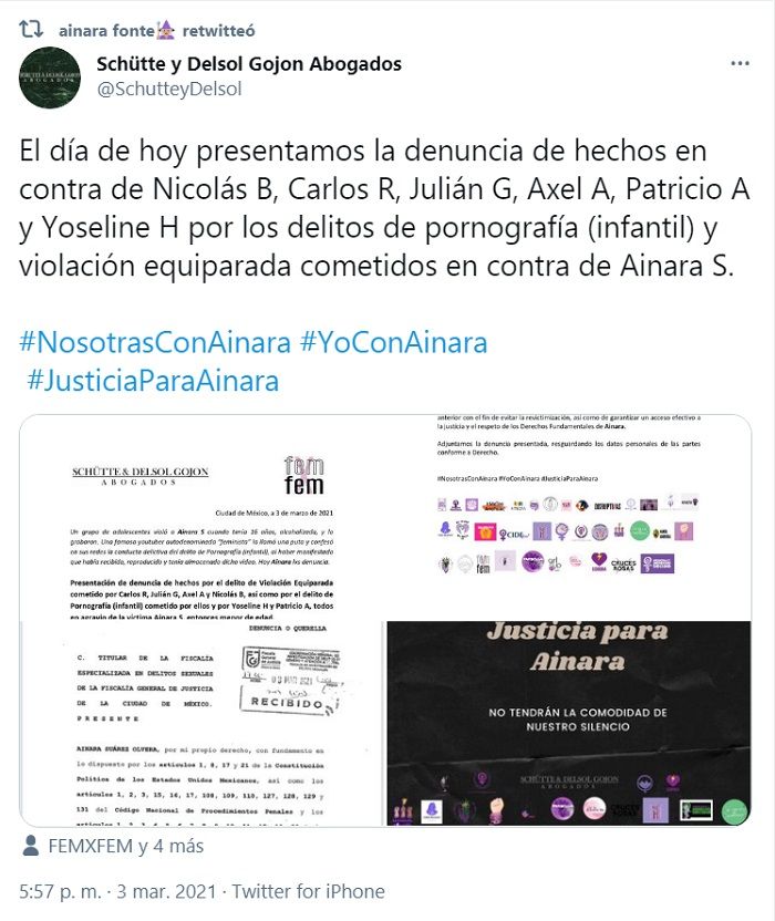 La denuncia contra YosStop