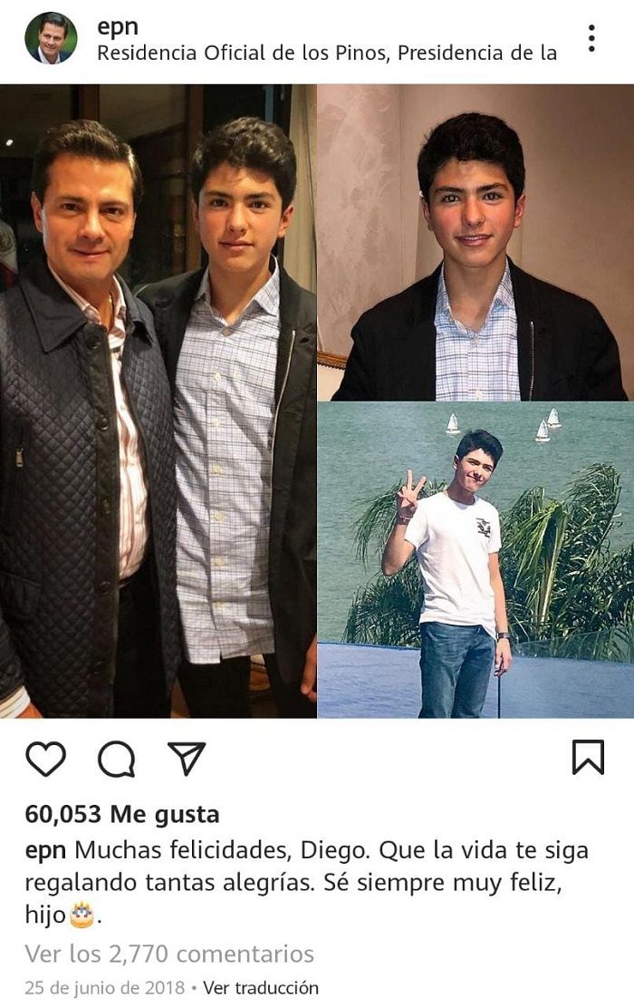 Peña Nieto reconoce a Diego Alejandro 