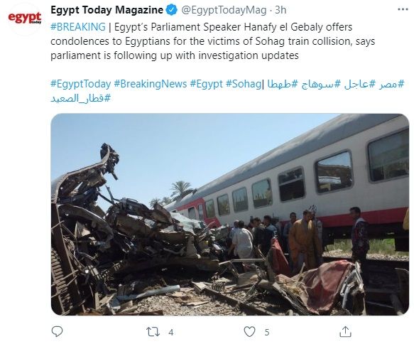 Egipto. Choque de trenes deja al menos 32 muertos (VIDEO) 