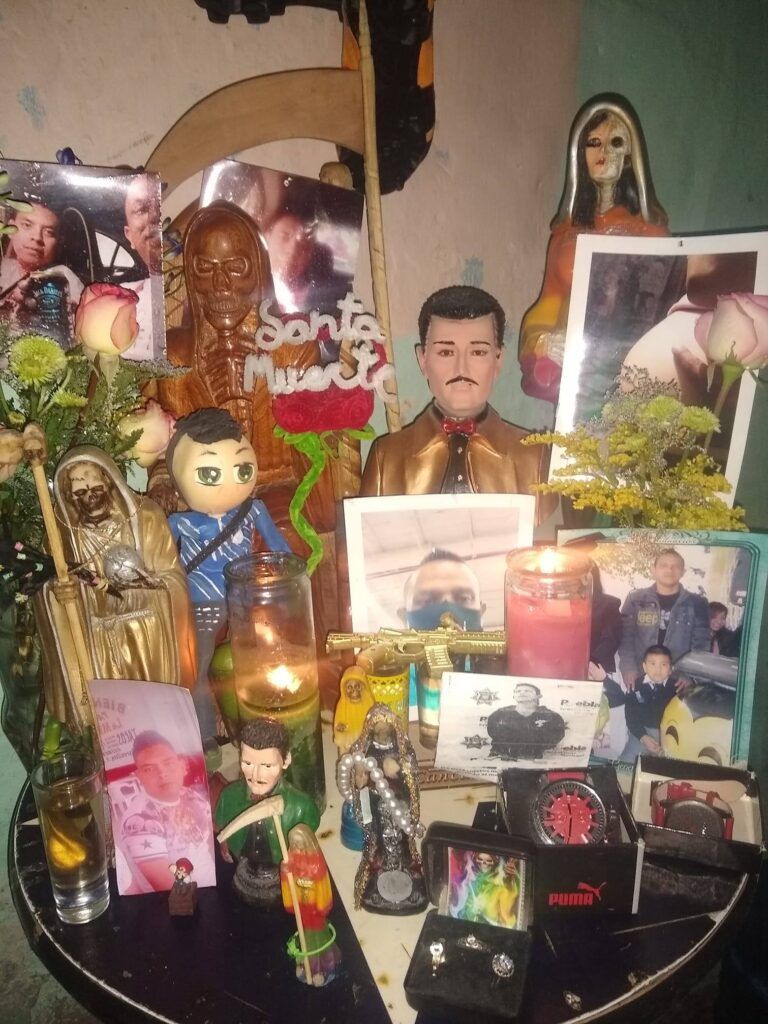 El Marce devoto de la Santa Muerte y de Jesús Valverde