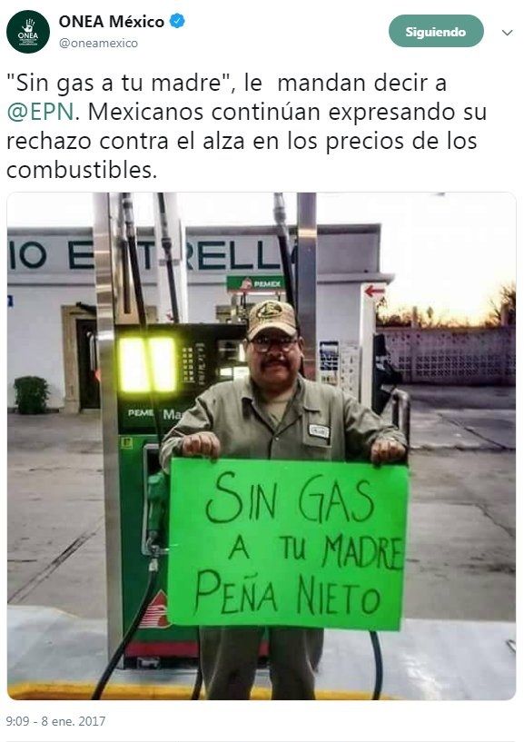 Causas del gasolinazo en 2017