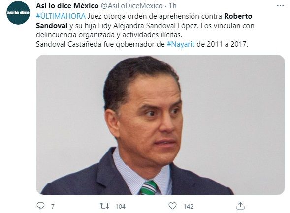 ¿De qué se la acusa a Roberto Sandoval, exgobernador de Nayarit? 