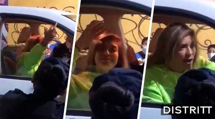 Lady Mugrosa. Mujer choca e insulta a quienes la graban