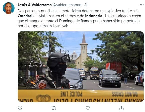 Autoridades investigan el motivo del atentado en la catedral