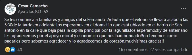 Autoridades no tienen pistas sobre el crimen