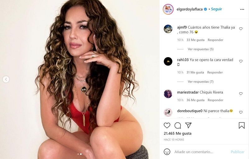 Thalía recibe críticas por su rostro