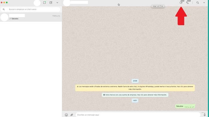 Pasos para realizar videollamadas desde WhatsApp Web