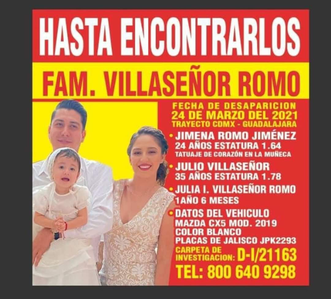 Organizan campaña #FamiliaVillaseñorLosBuscamos