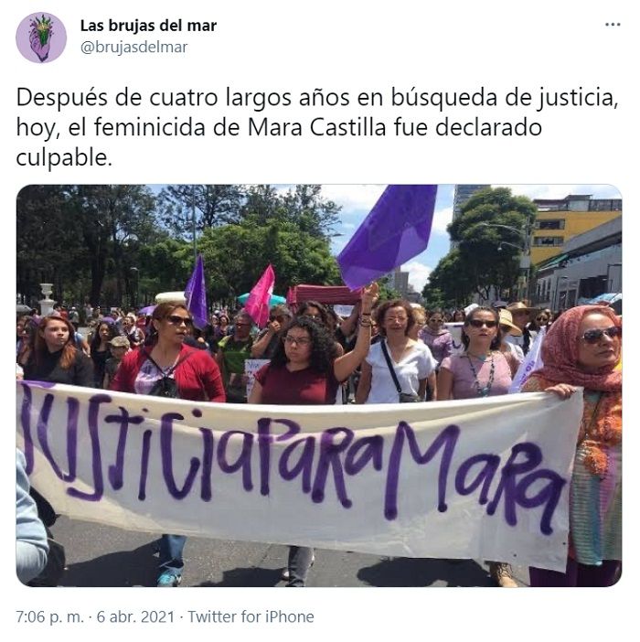 Declaran culpable al feminicida de Mara Castilla