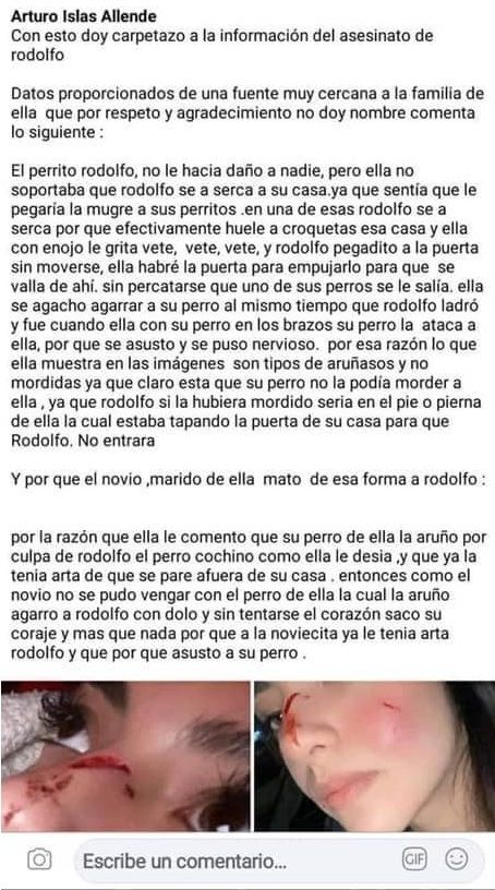 Un testigo de los hechos compartió su versión en Facebook. El hombre dijo que es verdad que Rodolfo Corazón merodeaba la casa de Adriana.