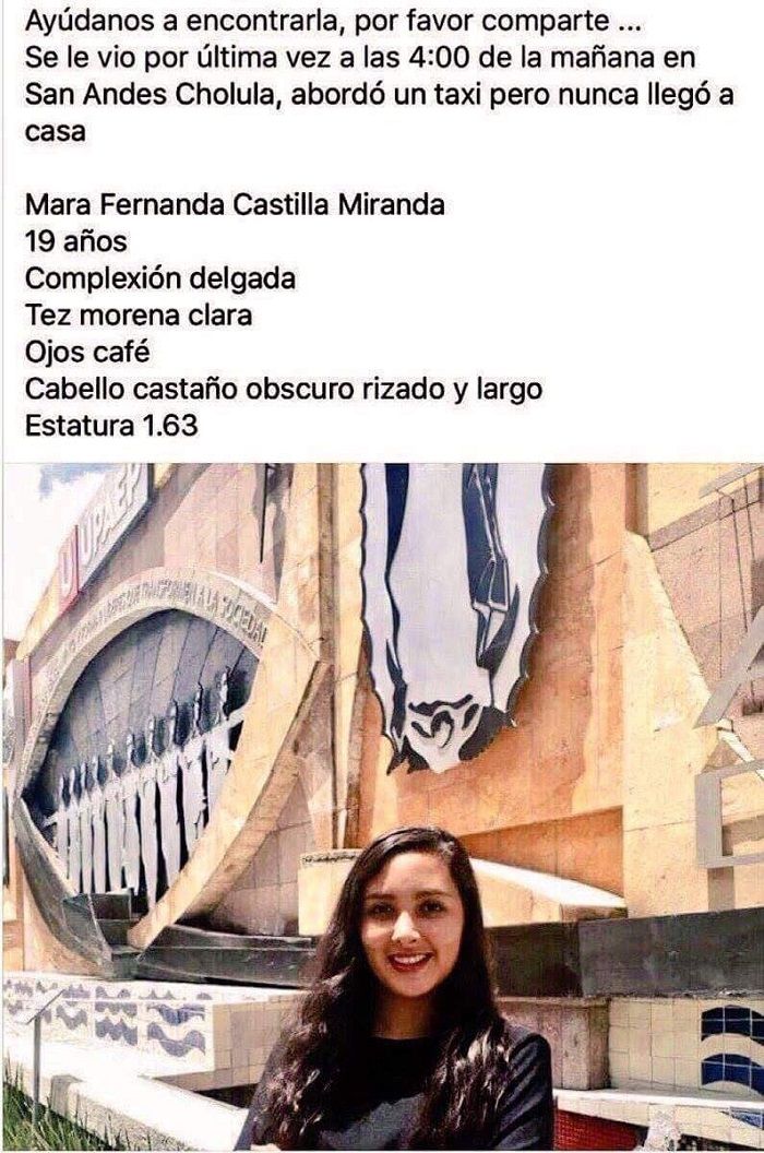 Desaparición de Mara Castilla