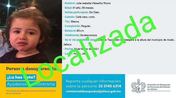 Autoridades localizan a familia desaparecida en Jalisco