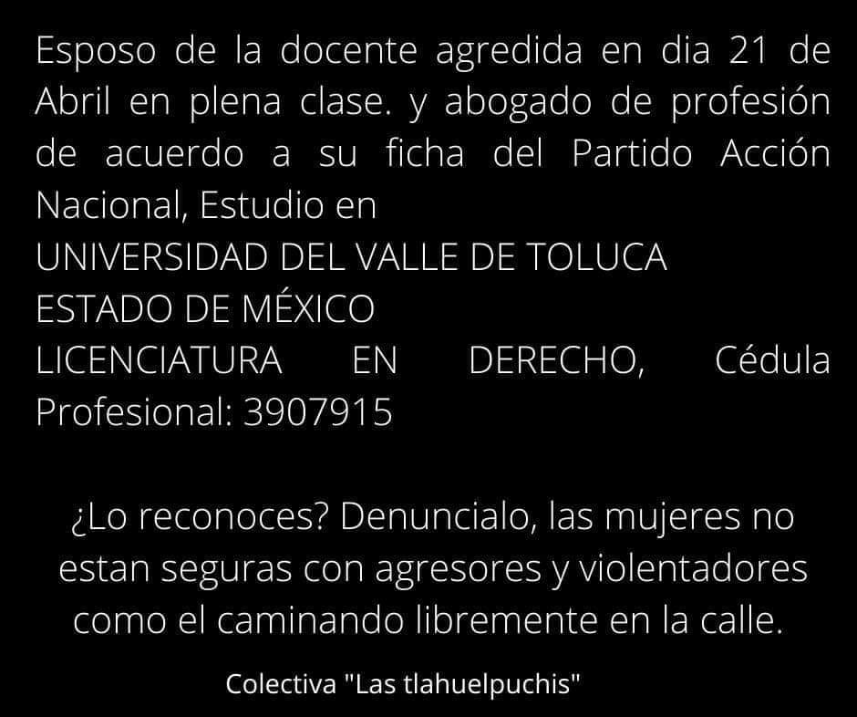 ¿Quién es el agresor de maestra de la UAEMex?