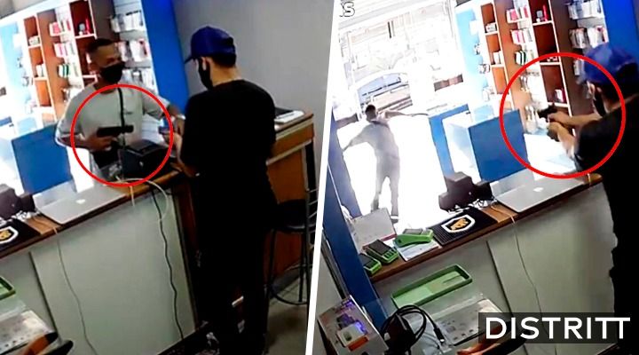 Video. Ladrón intenta robar negocio y dueño le dispara