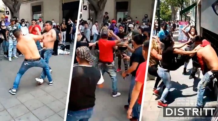 Así fue la pelea campal en Centro Histórico de CDMX que causó furor en redes