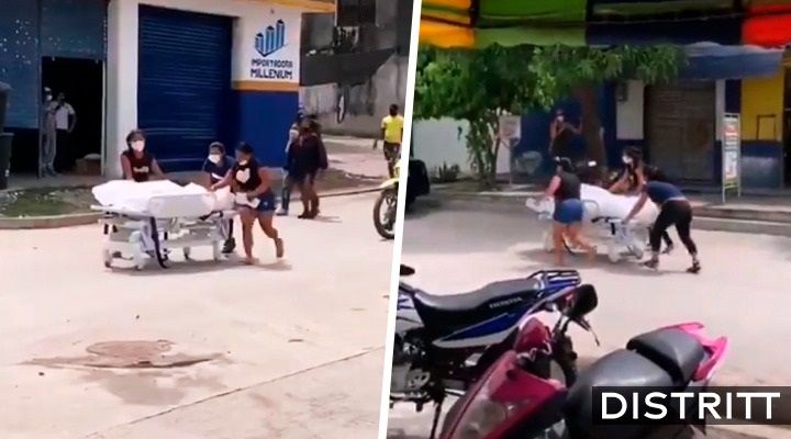 Video. Roban cuerpo de hombre muerto por COVID en Colombia