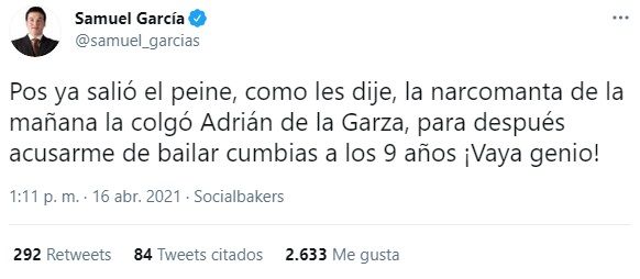 Samuel García responde a supuestos nexos con líder del CDG