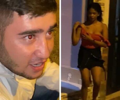 Difunden reacción de joven que estaba con amante cuando le llevaron serenata