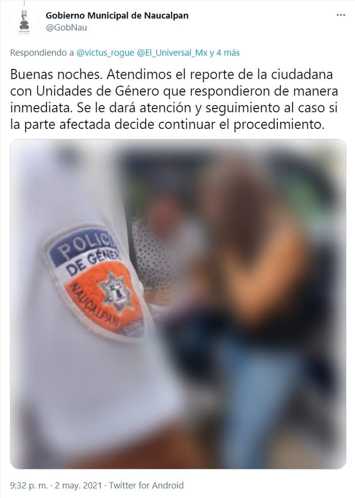 Denuncian al agresor en Edomex