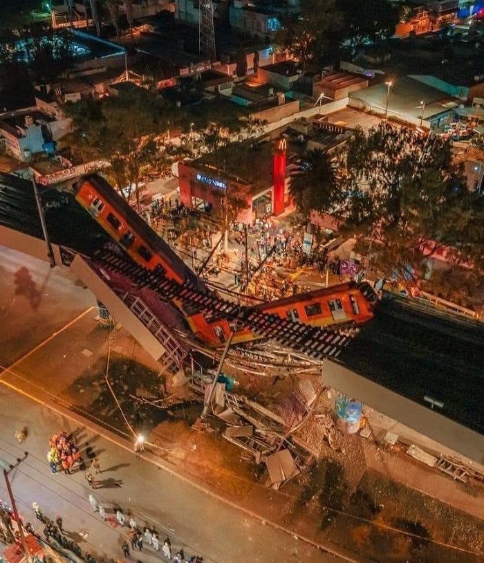 Video del colapso de la Línea 12 del Metro en Olivos