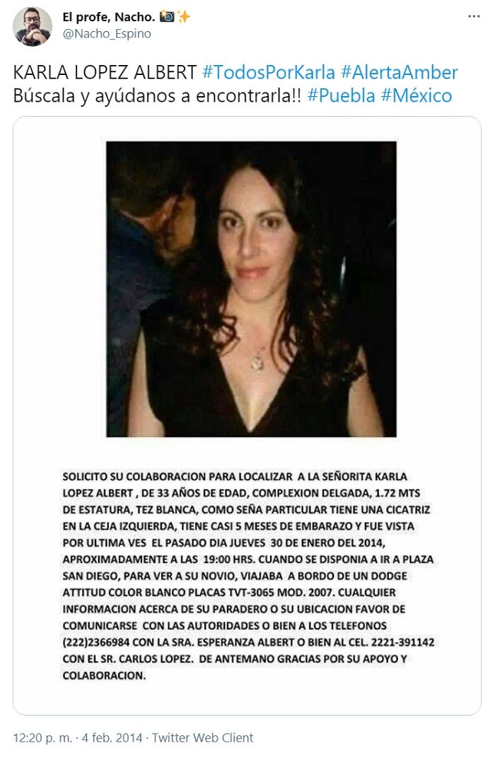 eminicidio de Karla López Albert: reconstrucción del caso