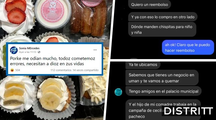 Mujer exige reembolso de postres que se comió; la apodan #LadyChispitas