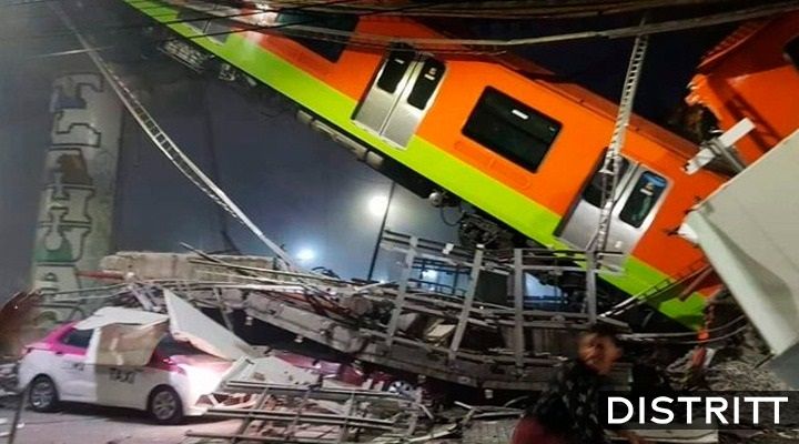 Línea 12 del Metro. Así colapsó puente de estación Olivos