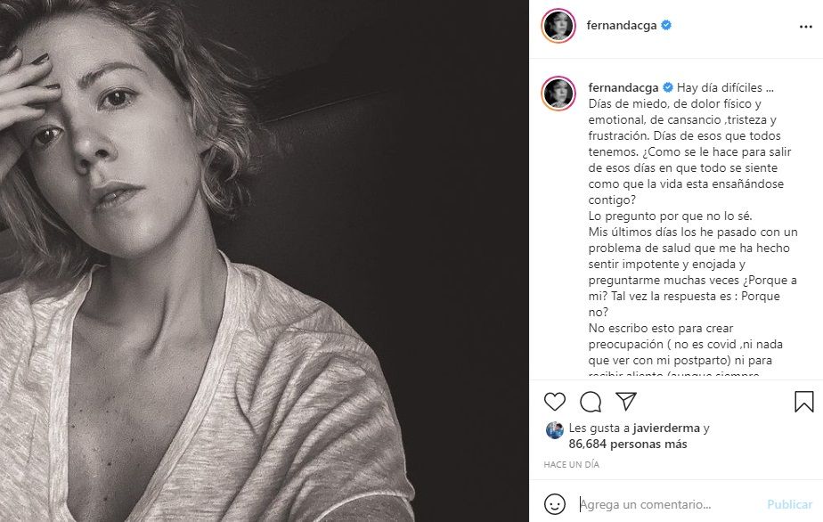 ¿Qué problemas de salud tiene la actriz Fernanda Castillo?