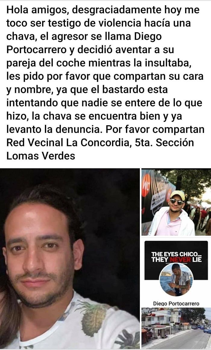 Difunden la identidad del agresor en Edomex