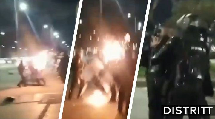 Colombia. Lanzan bomba a policía durante manifestación