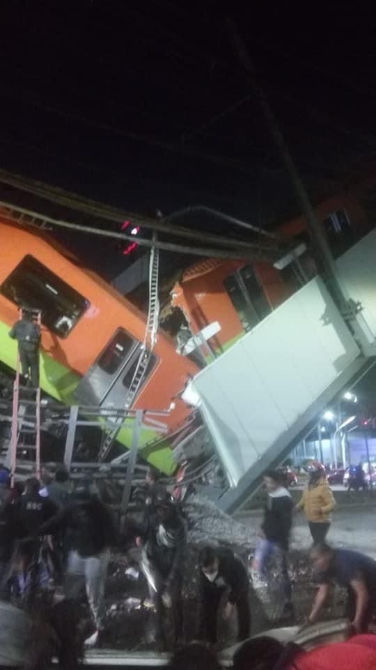 Línea 12 del Metro. Así colapsó puente de estación Olivos