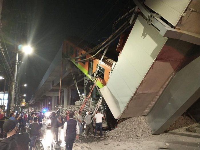 Video del colapso de la Línea 12 del Metro en Olivos