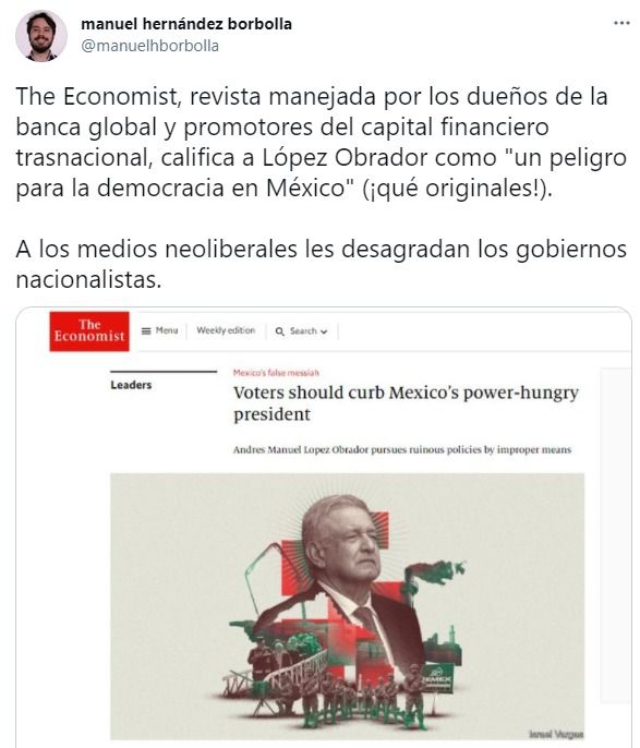 Redes reaccionan a portada de The Economist