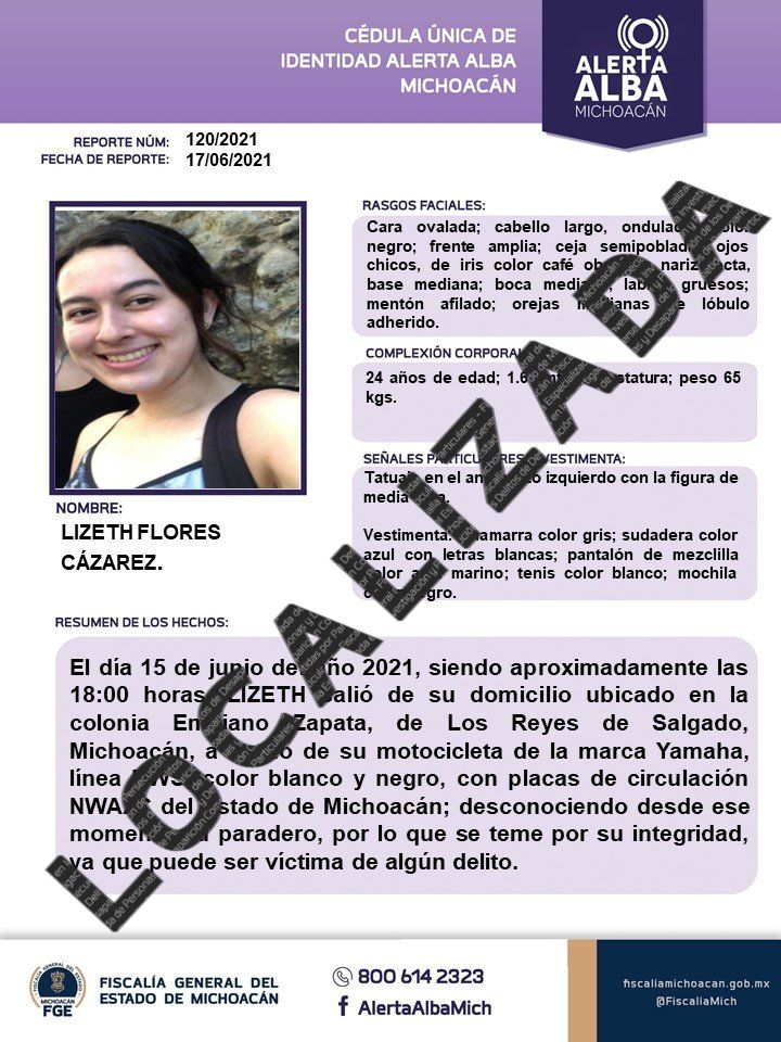 ¿Cómo desapareció Lizeth Flores?