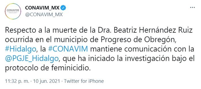 Muerte de Beatriz Hernández se investiga como feminicidio