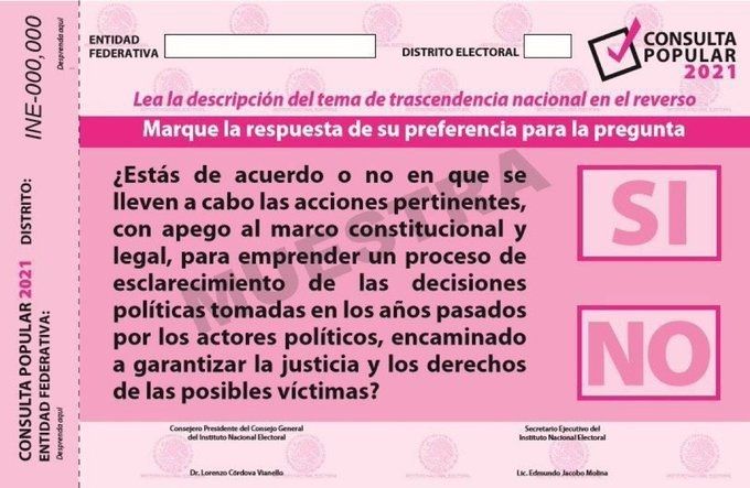 ¿Cómo será la boleta de la consulta ciudadana?